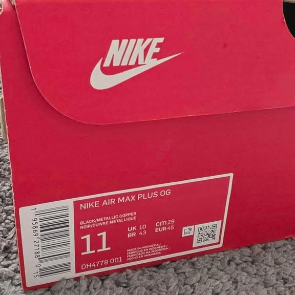 Nike Air Max OG Plus Size 11 Excellent Pre-Loved Condition